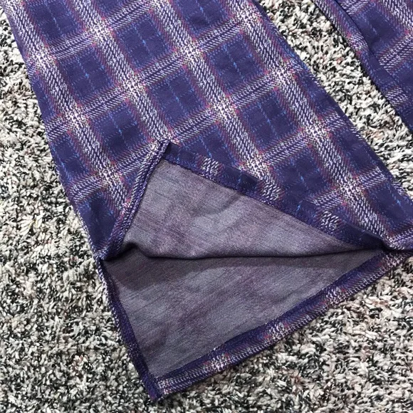 Art Class Vintage Girls Plum Purple Plaid Flared Pants Size XL (14) | NWT - Picture 3 of 7